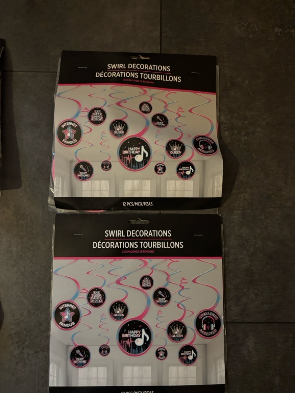 Queen Themed Party Plates - Pink Black Blue Set (2 packs)